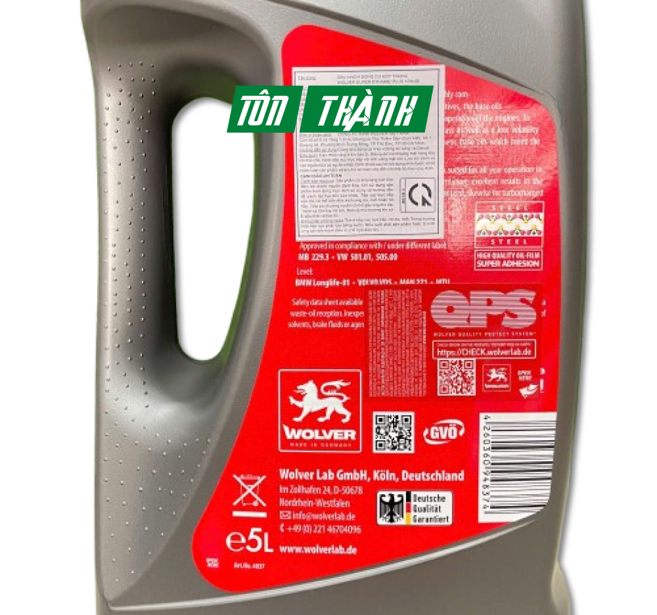 Dầu Nhớt Ô Tô Cao Cấp Wolver Super Dynamic 10w40 (5 Lít)