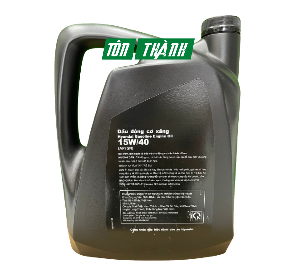 DẦU NHỚT HYUNDAI CHÍNH HÃNG 15W40 CHUYÊN DÙNG CHO ĐỘNG CƠ MÁY XĂNG (4 LÍT)