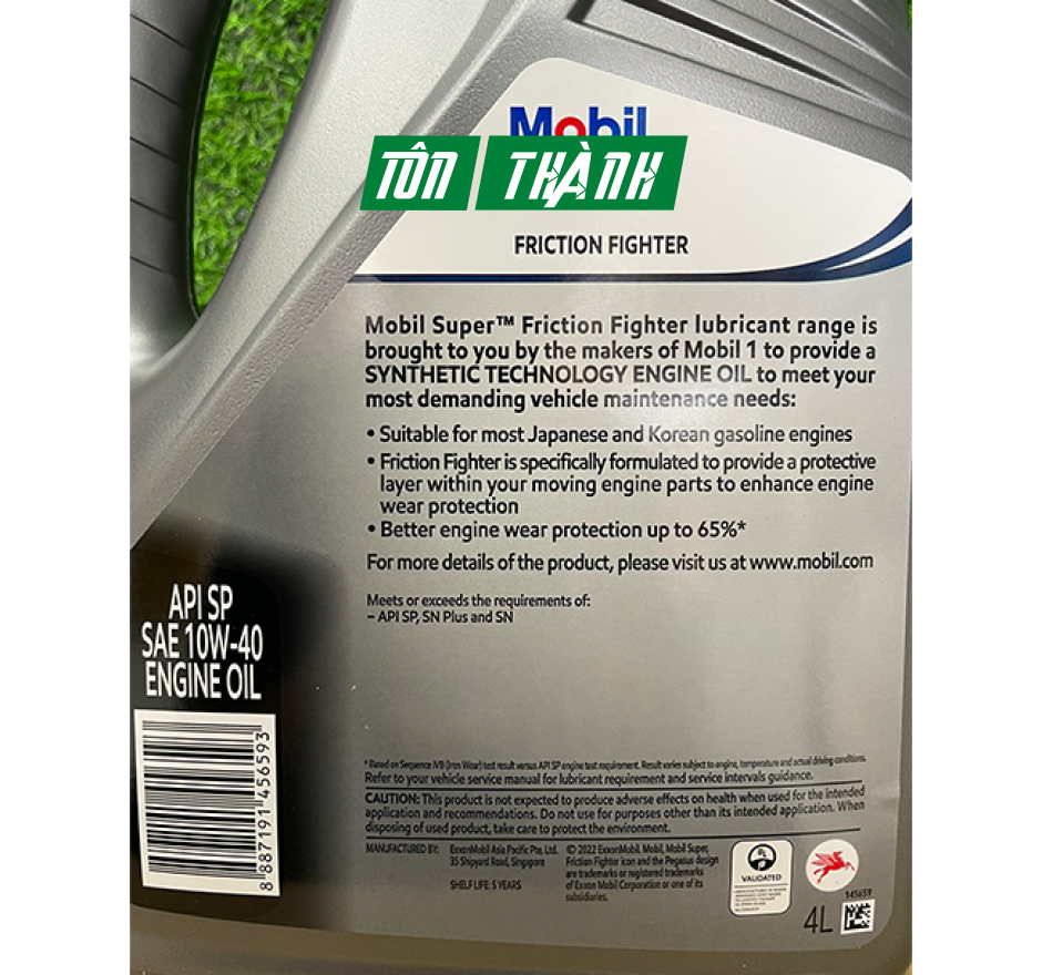 DẦU NHỚT MOBIL SUPER 10W-40 API SP (4 LÍT)
