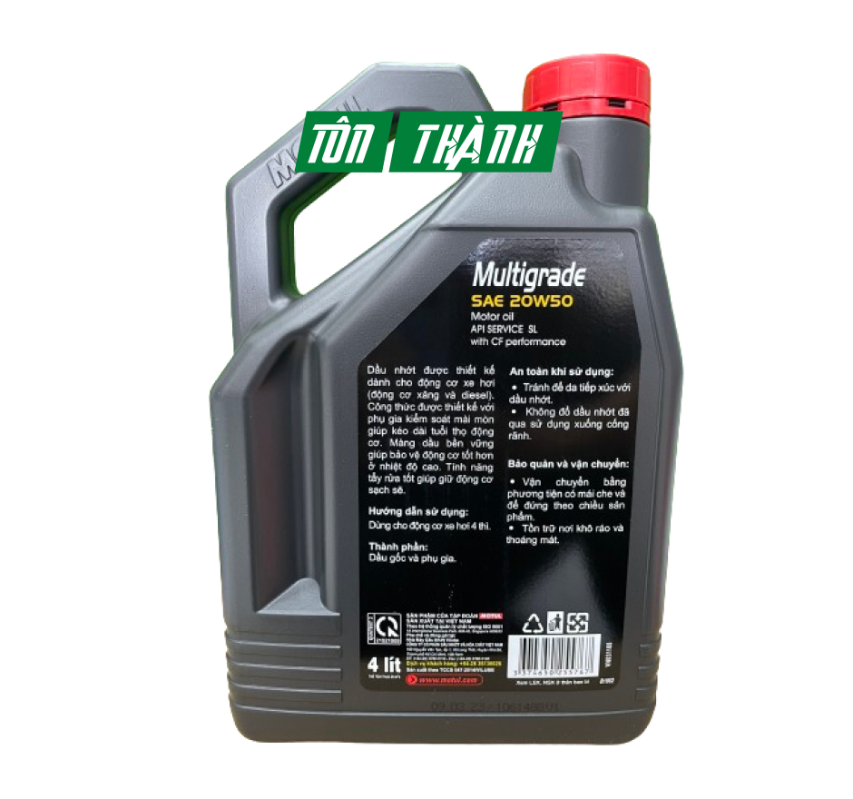 DẦU NHỚT CAO CẤP MOTUL MULTIGRADE D-TURBO 20W50 (5 LÍT)