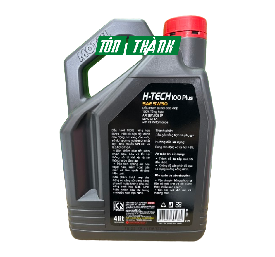 DẦU NHỚT TỔNG HỢP TOÀN PHẦN Ô TÔ MOTUL H-TECH 100 PLUS 5W30 SP (4 LÍT)