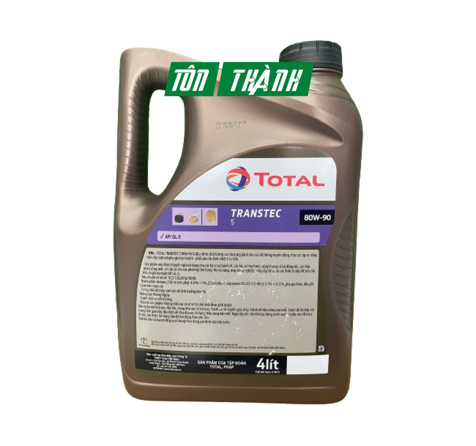 DẦU HỘP SỐ Ô TÔ TOTAL TRANSTEC 5 80W-90 (4 LÍT)