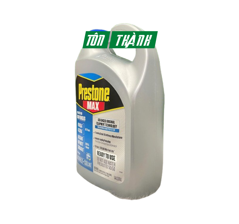 Nước làm mát động cơ Prestone MAX màu xanh dương chuyên dụng cho xe Châu Á (3.78 lít)