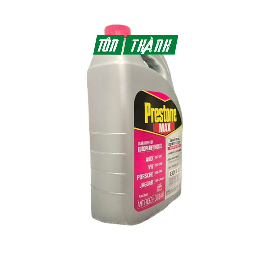 Nước làm mát động cơ Prestone MAX màu hồng chuyên dụng cho xe Châu Âu (3.78 lít)