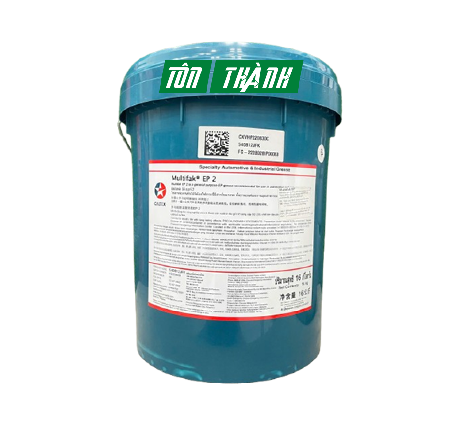 Mỡ bôi trơn Caltex Multifak EP 2- Đa Dụng, Chống Mài Mòn Vượt Trội (16kg)