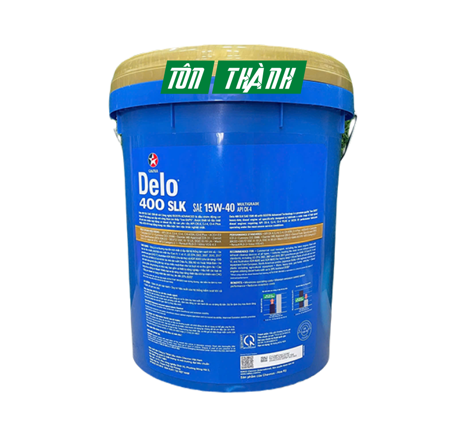 Nhớt ô tô Caltex Delo 400 SLK chuyên dùng cho động cơ Diesel 15w40 (18 Lít)