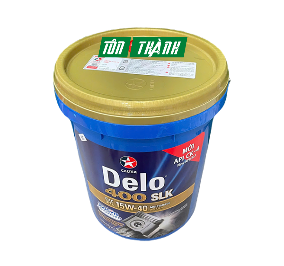Nhớt ô tô Caltex Delo 400 SLK chuyên dùng cho động cơ Diesel 15w40 (18 Lít)