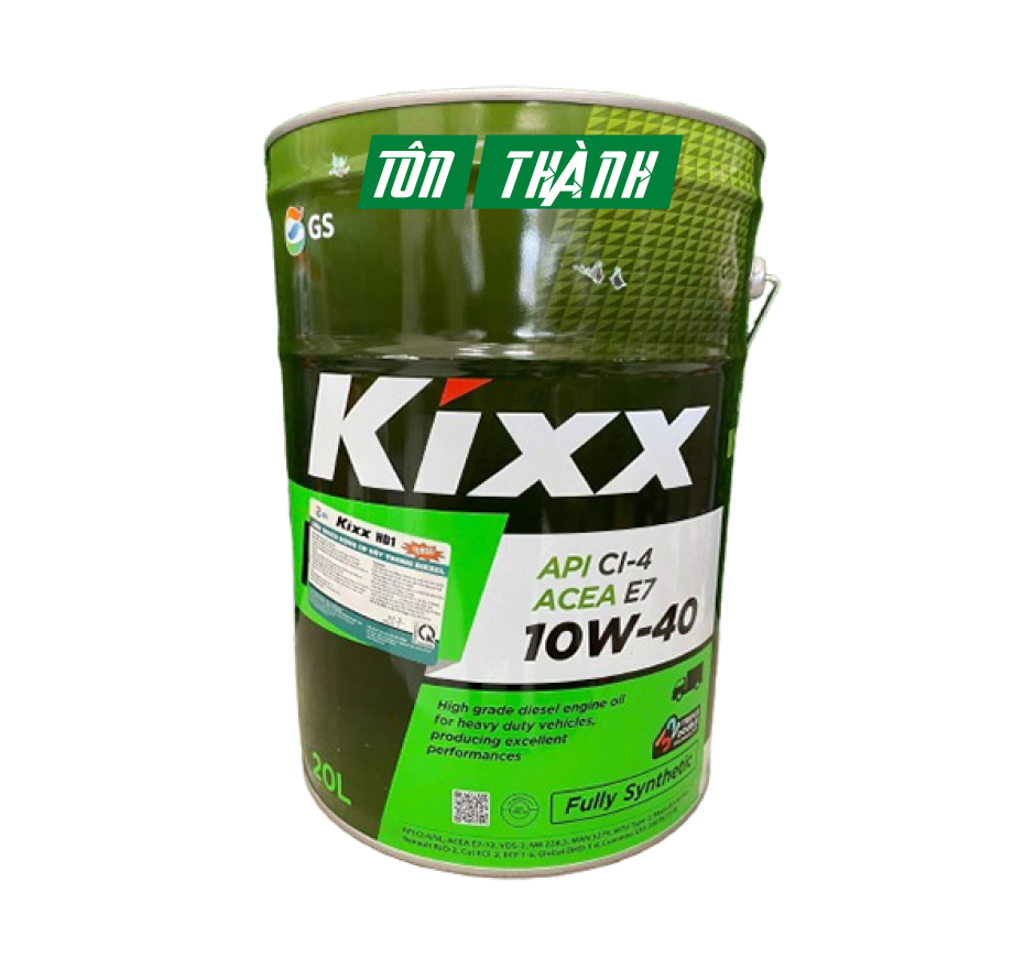 Dầu động cơ Kixx HD1 CI-4/SL 10W40 (20 Lít)