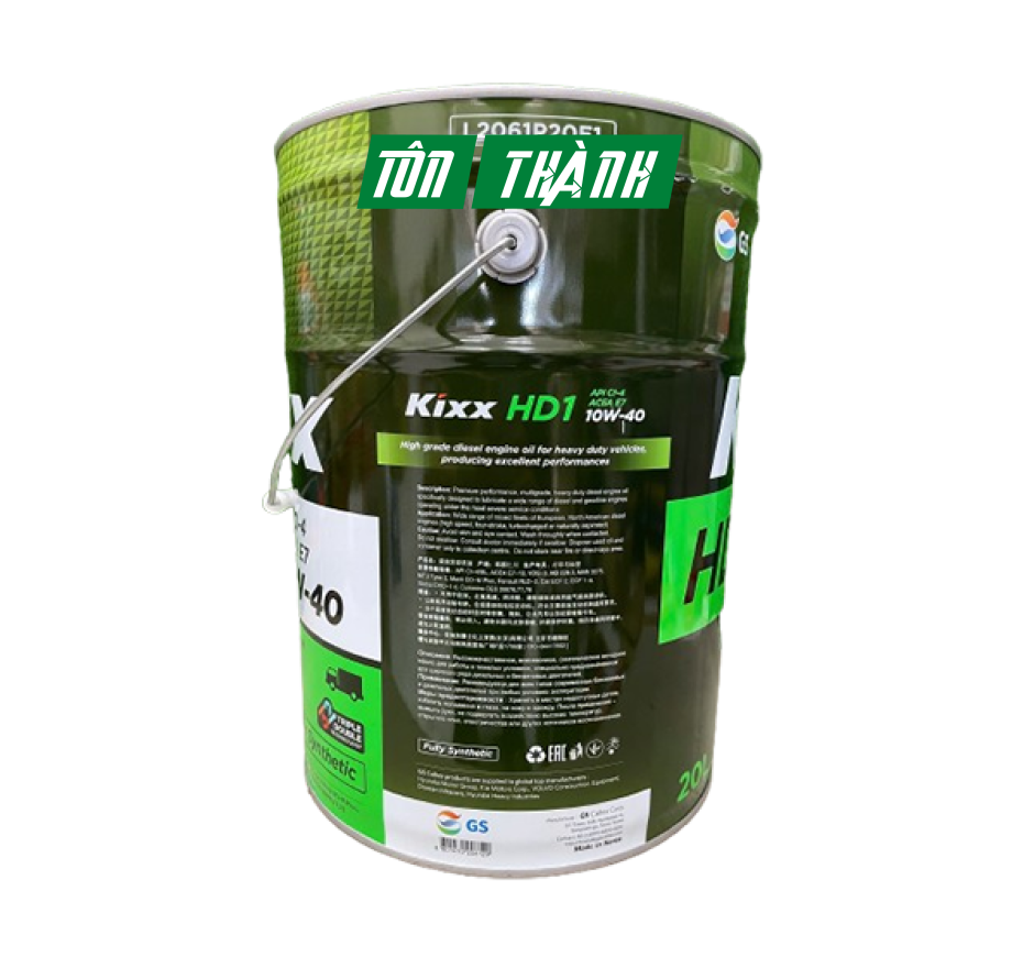 Dầu động cơ Kixx HD1 CI-4/SL 10W40 (20 Lít)