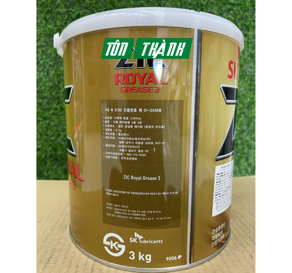 MỠ ZIC ROYAL GREASE 3 (3KG) NHẬP KHẨU HÀN QUỐC