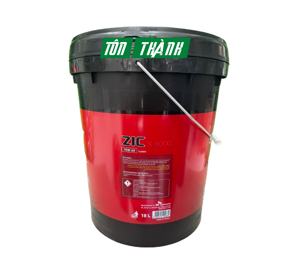 DẦU NHỚT XE TẢI NẶNG SK ZIC X3000 15W40 (18 LÍT)