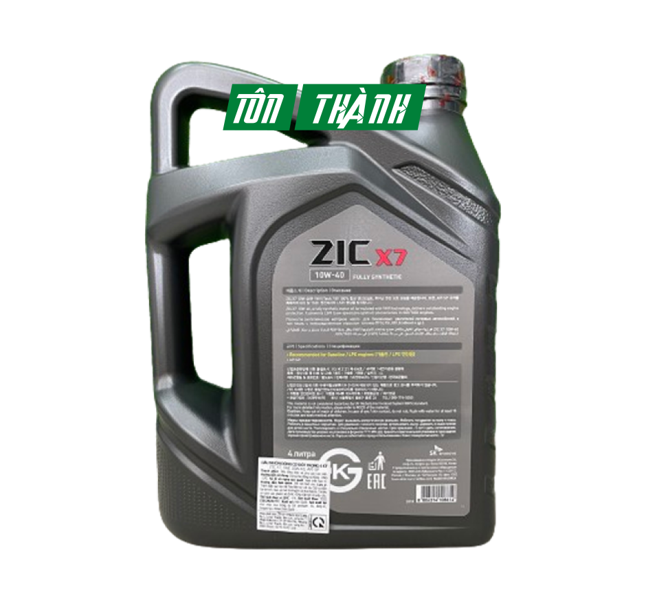 DẦU ĐỘNG CƠ XE Ô TÔ SK ZIC X7 10W40 (4 LÍT)